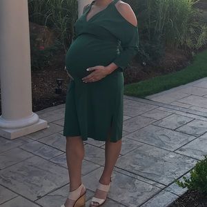 TopShop Cutout Belted Maternity Dress